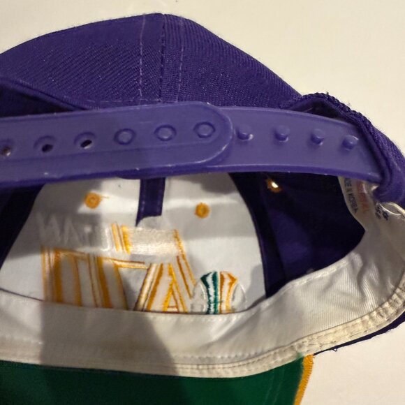 Vintage Sports Specialties Utah Jazz Snapback Hat Cap OSFA Purple Yellow RARE - Picture 8 of 9